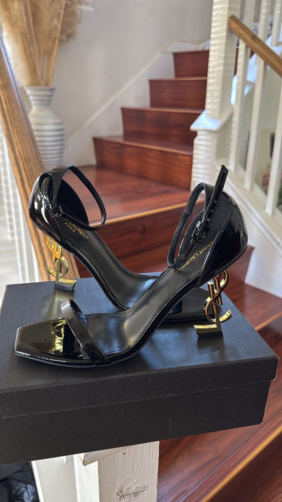 SL Opyum Patent Sandal Heel