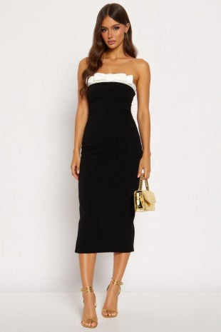 Bow midi dress