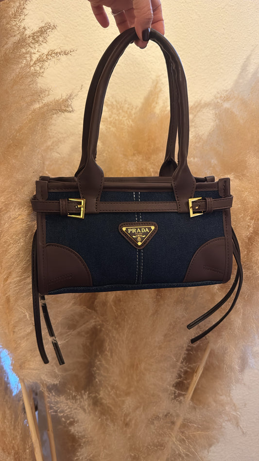 Dark denim tote